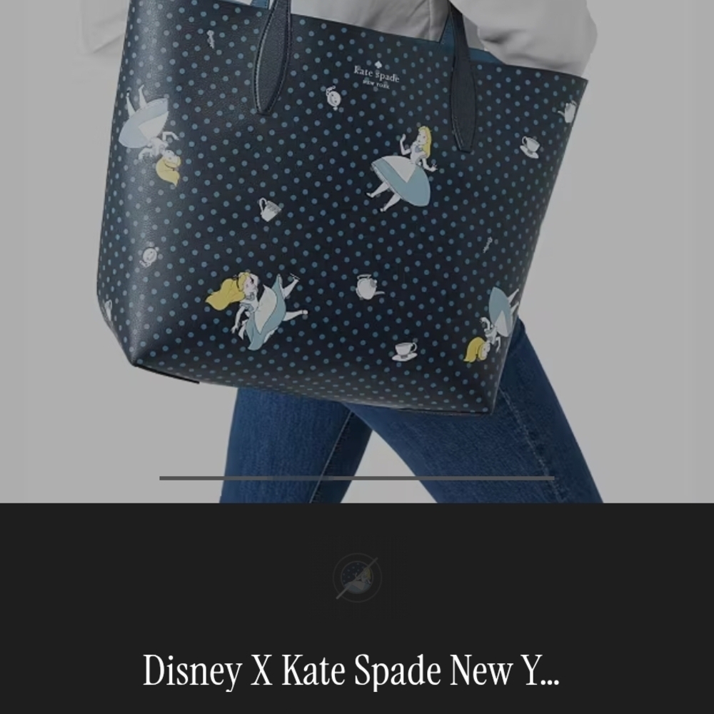 kate spade Navy Polka Dot Alice Print Tote